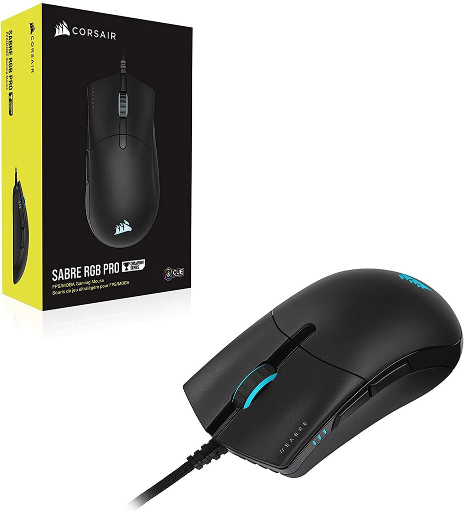 Corsair SABRE RGB PRO, juoda kaina ir informacija | Pelės | pigu.lt