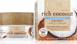 Увлажняющий крем для лица Eveline Rich Coconut, 50 мл цена и информация | Кремы для лица | pigu.lt