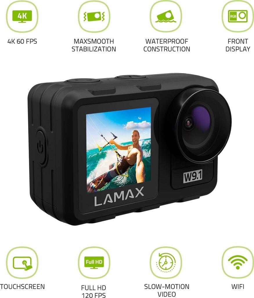 Lamax LMXW914, black kaina ir informacija | Veiksmo ir laisvalaikio kameros | pigu.lt