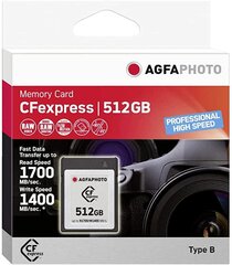 Карта памяти AgfaPhoto CFexpress, 512 гб цена и информация | Карты памяти для фотоаппаратов, камер | pigu.lt