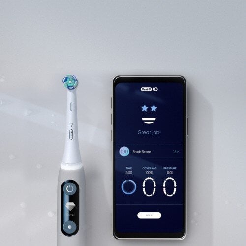 Oral-B iO8 Series Duo Pack Black Onyx /White kaina ir informacija | Elektriniai dantų šepetėliai | pigu.lt