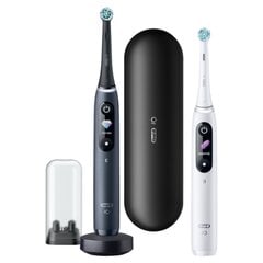 Oral-B iO8 Series Duo Pack Black Onyx /White kaina ir informacija | Elektriniai dantų šepetėliai | pigu.lt