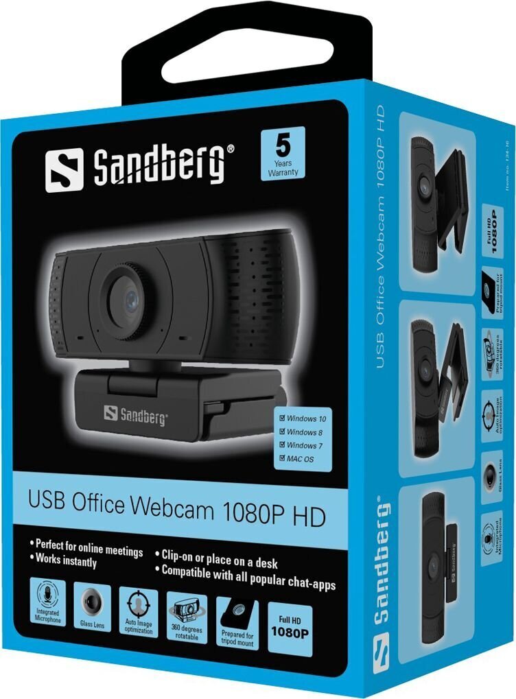 Sandberg 134-16 kaina ir informacija | Kompiuterio (WEB) kameros | pigu.lt