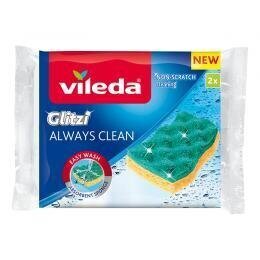 VILEDA kempinė Glitzi Always Clean, 2vnt. kaina ir informacija | Valymo reikmenys ir priedai | pigu.lt