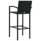 Baro taburetės, 2 vnt, juodos kaina ir informacija | Virtuvės ir valgomojo kėdės | pigu.lt