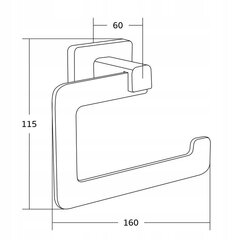 Mexen Asis tualetinio popieriaus laikiklis, chrome kaina ir informacija | Vonios kambario aksesuarai | pigu.lt
