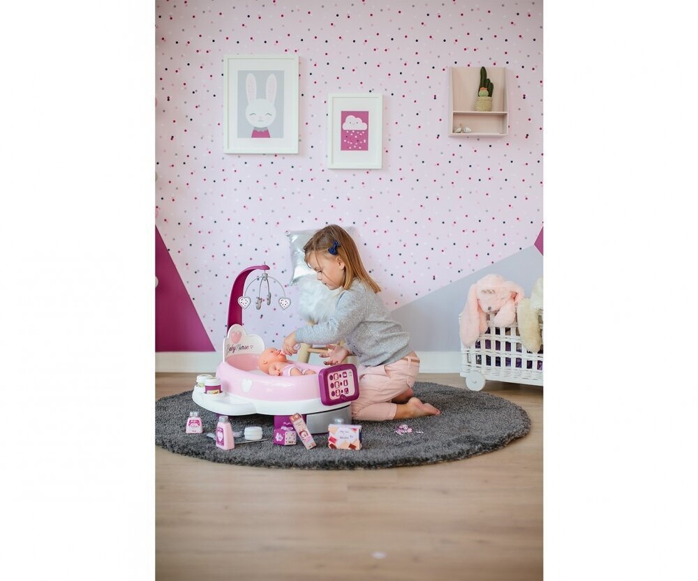 Lėlės priežiūros lovytė Smoby Baby Nurse kaina ir informacija | Žaislai mergaitėms | pigu.lt