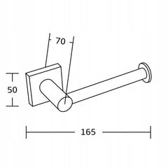 Mexen Rufo tualetinio popieriaus laikiklis, chrome цена и информация | Аксессуары для ванной комнаты | pigu.lt