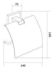 Mexen Arno tualetinio popieriaus laikiklis, chrome kaina ir informacija | Vonios kambario aksesuarai | pigu.lt