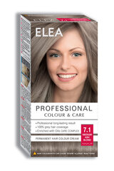 Plaukų dažai Elea Professional Colour& Care, 7.1 Medium ash blond, 123 ml kaina ir informacija | Plaukų dažai | pigu.lt