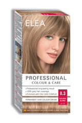 Стойкая крем-краска для волос Elea Professional Colour&Care 8.3 Golden blond, 123 мл цена и информация | Краска для волос | pigu.lt