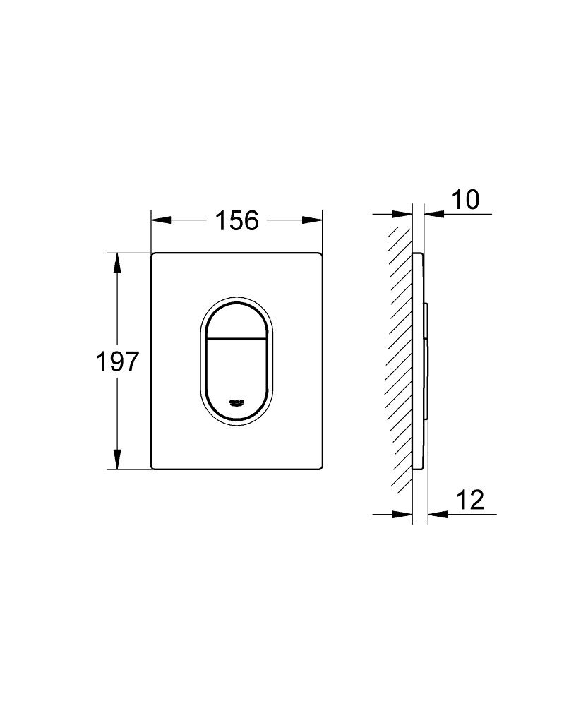 Grohe Arena Cosmopolitan vandens nuleidimo mygtukas, chromo 38844000 цена и информация | Priedai unitazams, bidė | pigu.lt