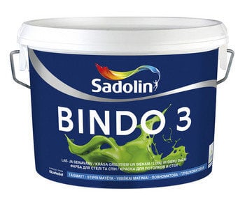 Dažai vidaus darbams Bindo 3 10L Sadolin kaina ir informacija | Dažai | pigu.lt