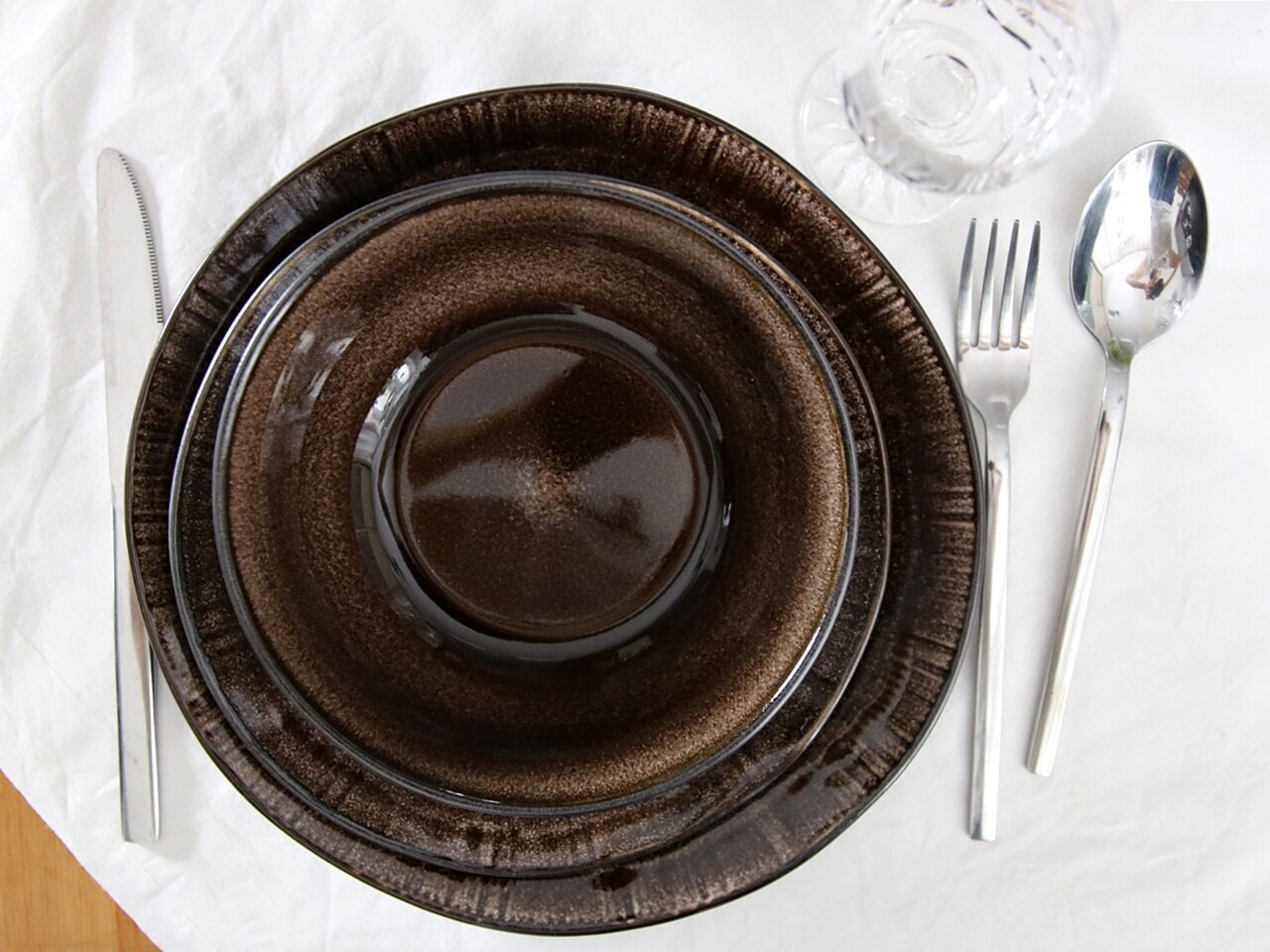 Keramikinis pietų rinkinys Black Jeans Choco, 18 vnt kaina ir informacija | Indai, lėkštės, pietų servizai | pigu.lt