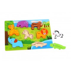 3D деревянная головоломка Дикие животные, Tooky Toy цена и информация | Игрушки для малышей | pigu.lt