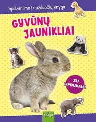 Spalvinimo ir užduočių knyga. Gyvūnų jaunikliai цена и информация | Книжки - раскраски | pigu.lt