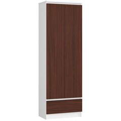 Полка-шкафчик NORE CLP R60, белая/коричневая цена и информация | Полки | pigu.lt