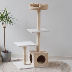 Draskyklė katėms su minkštu guoliu, 120 cm kaina ir informacija | Draskyklės | pigu.lt