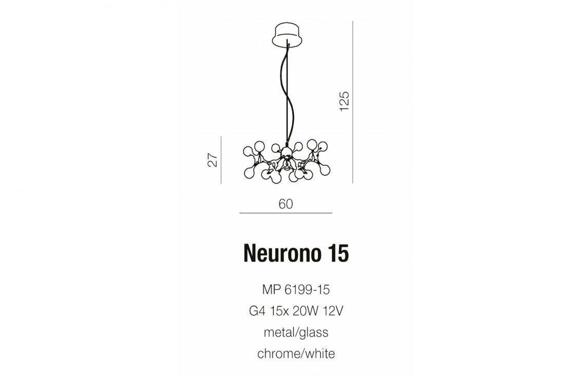 Pakabinamas šviestuvas AZzardo Neurono AZ0107 kaina ir informacija | Pakabinami šviestuvai | pigu.lt