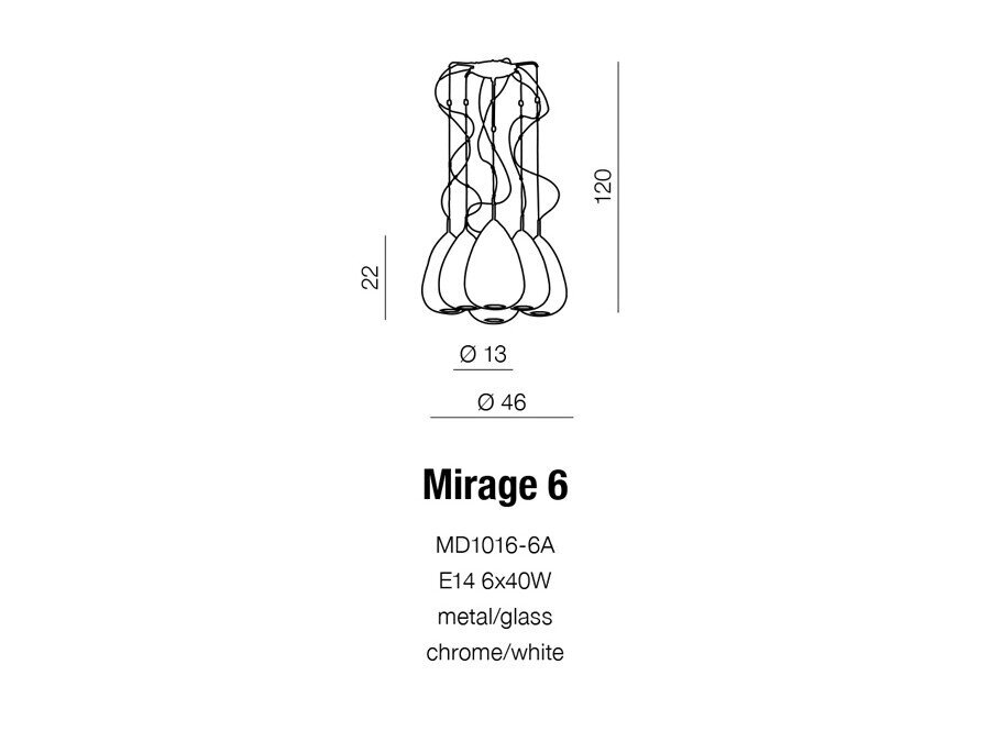 Pakabinamas šviestuvas AZzardo Mirage AZ0157 цена и информация | Pakabinami šviestuvai | pigu.lt