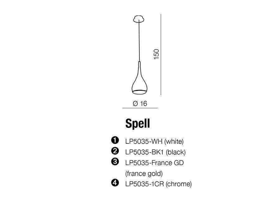 Pakabinamas šviestuvas AZzardo Spell AZ0286 kaina ir informacija | Pakabinami šviestuvai | pigu.lt