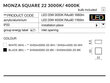 Lubinis šviestuvas AZzardo Monza sq AZ2269 цена и информация | Lubiniai šviestuvai | pigu.lt