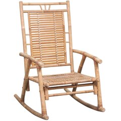 Кресло-качалка с подушкой, коричневое цена и информация | Кресла в гостиную | pigu.lt