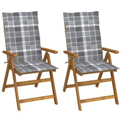 Atlošiamos sodo kėdės su pagalvėmis, 2 vnt., įvairių spalvų kaina ir informacija | Lauko kėdės, foteliai, pufai | pigu.lt