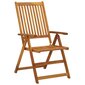 Sulankstomos sodo kėdės su pagalvėmis, 3 vnt, rudos kaina ir informacija | Lauko kėdės, foteliai, pufai | pigu.lt