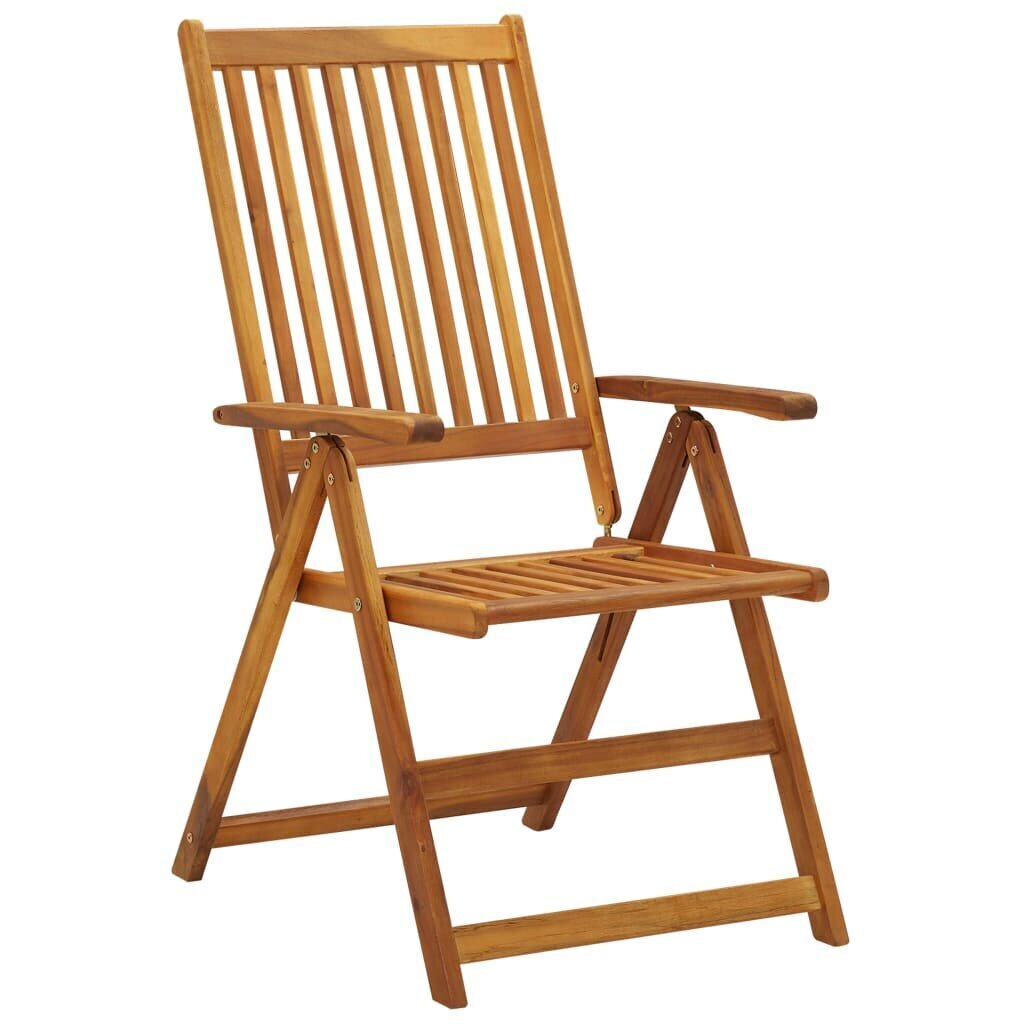 Sulankstomos sodo kėdės su pagalvėmis, 6 vnt, rudos kaina ir informacija | Lauko kėdės, foteliai, pufai | pigu.lt