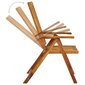 Sulankstomos sodo kėdės su pagalvėmis, 6 vnt, rudos kaina ir informacija | Lauko kėdės, foteliai, pufai | pigu.lt