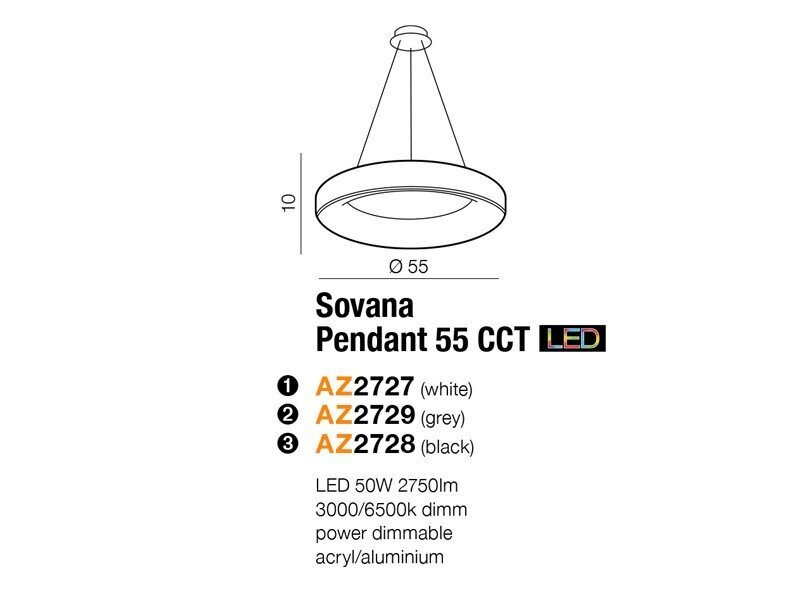Pakabinamas šviestuvas AZzardo Sovana AZ2729 kaina ir informacija | Pakabinami šviestuvai | pigu.lt