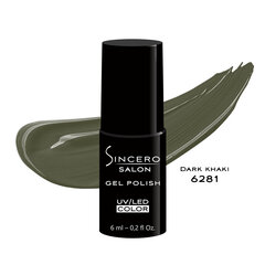 Gelinis nagų lakas "Sincero Salon", 6 ml, DARK KHAKI, 6281 kaina ir informacija | Nagų lakai, stiprintojai | pigu.lt