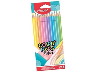 Карандаш цветной ColorPeps Pastel 12шт цена и информация | Принадлежности для рисования, лепки | pigu.lt