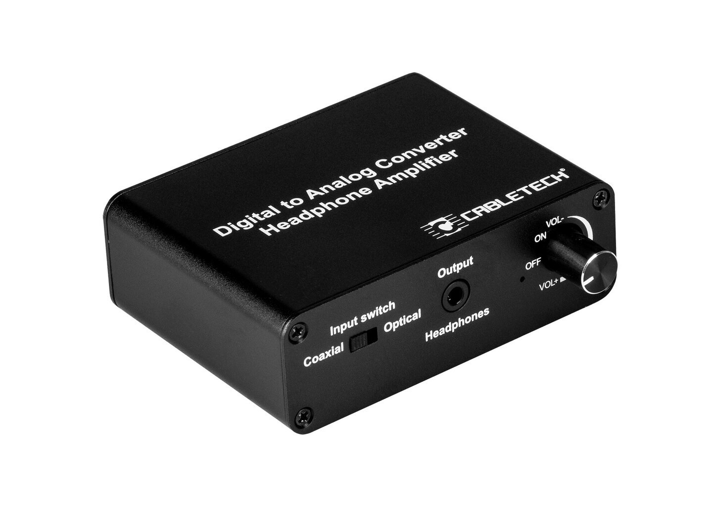 Cabletech Digital to Analog Converter with Headphone Jack / Black kaina ir informacija | Adapteriai, USB šakotuvai | pigu.lt