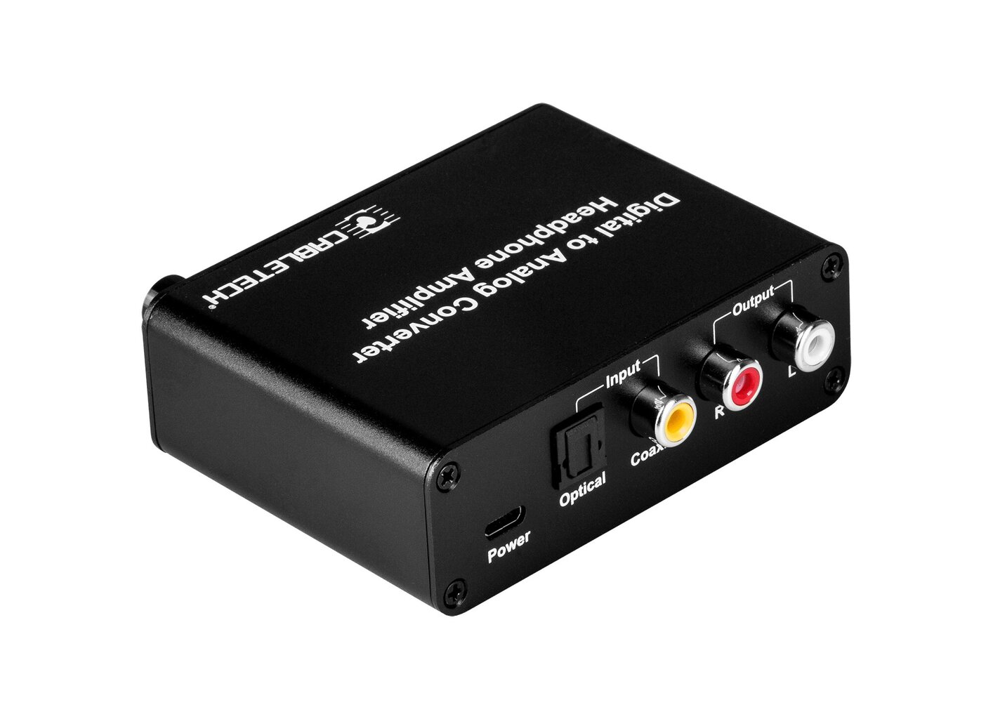 Cabletech Digital to Analog Converter with Headphone Jack / Black kaina ir informacija | Adapteriai, USB šakotuvai | pigu.lt