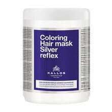 Окрашивающая маска для волос Kallos Coloring Silver Reflex Hair Mask, 1000 мл цена и информация | Средства для укрепления волос | pigu.lt