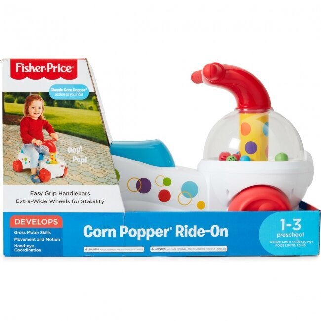 Paspiriama mašinėlė Fisher Price Corn Popper Ride on kaina ir informacija | Žaislai kūdikiams | pigu.lt
