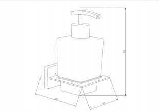 Дозатор мыла Mexen Arno, chrome цена и информация | Аксессуары для ванной комнаты | pigu.lt