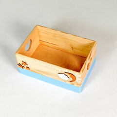 Ящик ручной работы для хранения игрушек, синий цена и информация | Тумба с ящиками Versa | pigu.lt