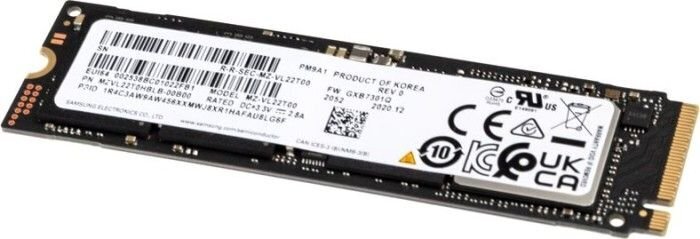 Samsung PM9A1 (bulk) 1 TB M.2 2280 PCI-E x4 Gen4 NVMe (MZVL21T0HCLR-00B00) kaina ir informacija | Vidiniai kietieji diskai (HDD, SSD, Hybrid) | pigu.lt