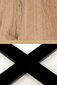Kavos staliukas Halmar Cross, rudas/juodas kaina ir informacija | Kavos staliukai | pigu.lt