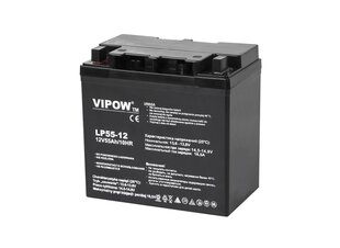 Свинцовый аккумулятор Vipow 12В 55Ач цена и информация | Akumuliatoriai | pigu.lt