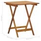 Sulankstomas lauko stalas, 60x60x75 cm, rudas kaina ir informacija | Lauko stalai, staliukai | pigu.lt