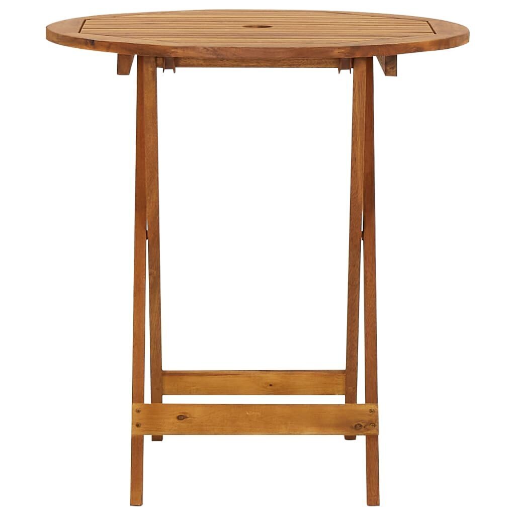 Sulankstomas sodo stalas, 70 cm, rudas цена и информация | Lauko stalai, staliukai | pigu.lt