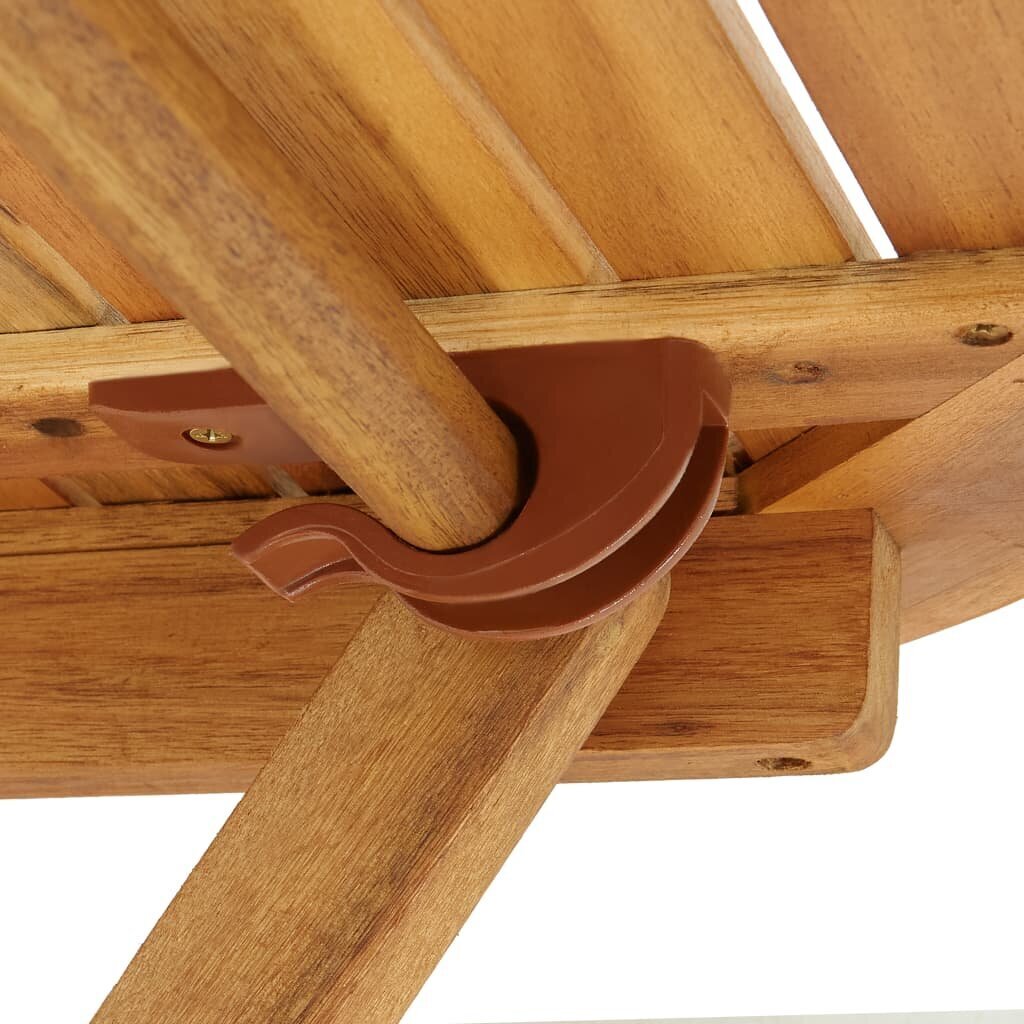 Sulankstomas sodo stalas, 70 cm, rudas цена и информация | Lauko stalai, staliukai | pigu.lt
