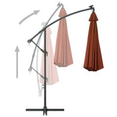 Gembės formos skėtis su LED ir plieniniu stulpu цена и информация | Зонты, маркизы, стойки | pigu.lt