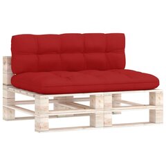 Pagalvės sofai iš palečių, 2vnt., raudonos spalvos kaina ir informacija | Pagalvės, užvalkalai, apsaugos | pigu.lt