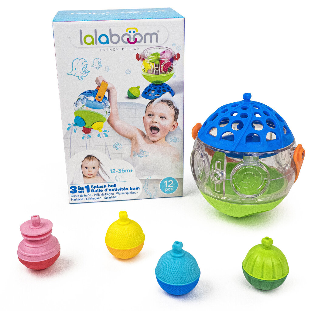 Vonios kamuolys ir edukaciniai karoliukai Lalaboom, 8 dalys, BL510 kaina ir informacija | Žaislai kūdikiams | pigu.lt