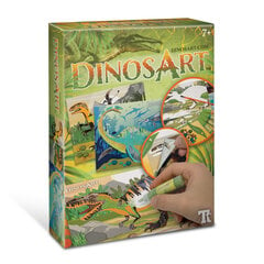 Kūrybinis rinkinys Dinosart Sand & Foil Art, 15011 kaina ir informacija | Piešimo, tapybos, lipdymo reikmenys | pigu.lt